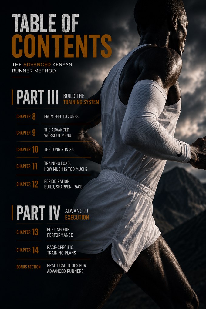 Advanced book table of contents preview, parts three and four